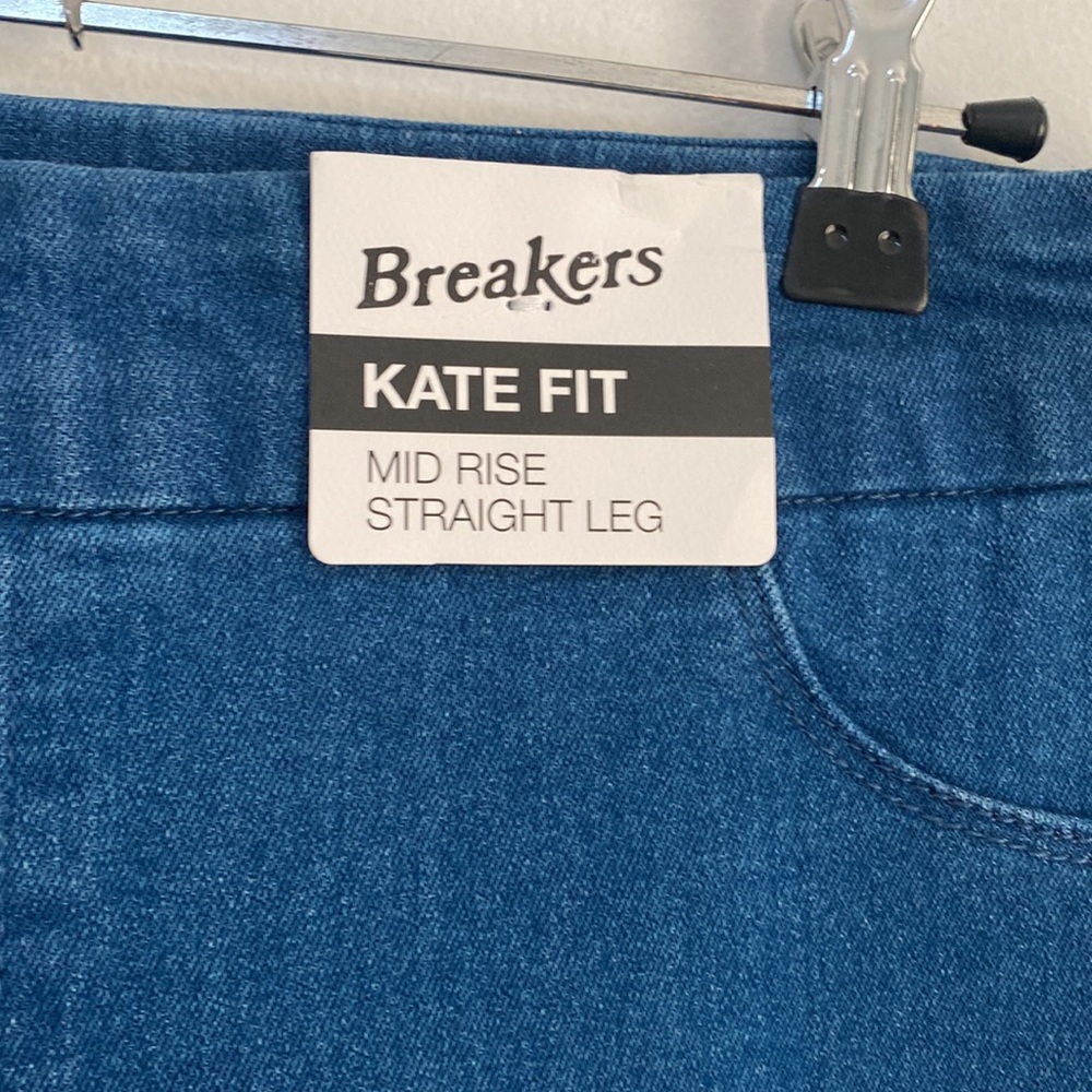 Breakers - Blue Mid Rise Straight Leg Jeans - Size 14 - Picture 2 of 9